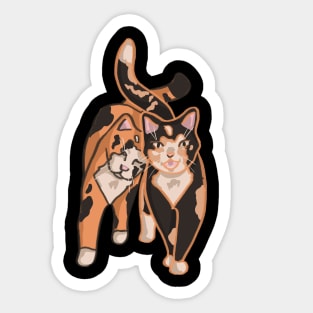 Double Trouble Cats Sticker